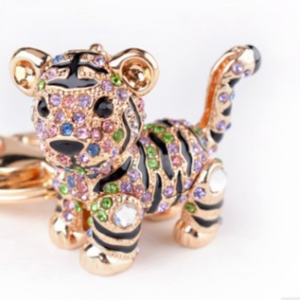 Limited Tiger Crystal Rhinestone Keychain. - Picture 1 of 3